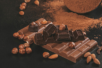 Food, Chocolate, Nuts, Brown, Cocoa HD wallpaper