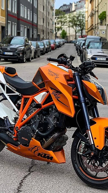 Ktm Bike , Road, Parking HD phone wallpaper