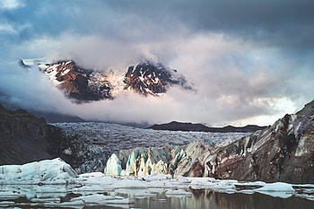 Landscape, Nature, Mountains, Ice, Clouds, Glacier, Iceland HD wallpaper