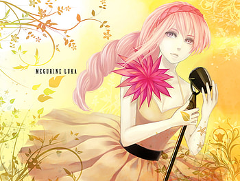 Megurine Luka, sexy, cute, girl, vocaloid, pink hair, long hair, anime, pink eyes, micro HD wallpaper