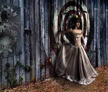 Side Show, target, circus, girl, abstract HD wallpaper