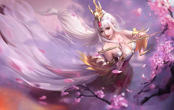 Flute Player , flute, musician, art, , girl, woman, pink, digital, pretty, fantasy HD wallpaper