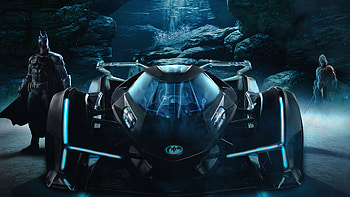 Lamborghini Vision Gran Turismo As BatMobile, batmobile, batman, lamborghini, superheroes, artstation, artist, artwork, digital-art HD wallpaper