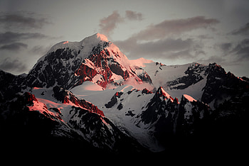 Glacier, peak, mountains, nature HD wallpaper