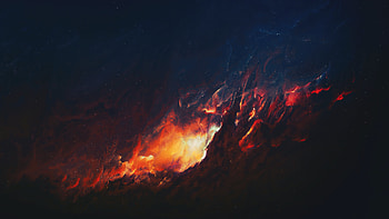 Dark, space, clouds, art HD wallpaper