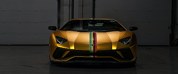 Aventador SuperVeloce, Gold Lamborghini HD wallpaper