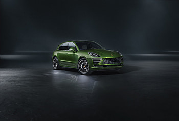 Green car, Porsche Macan Turbo HD wallpaper