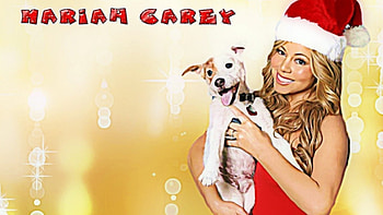 Mariah Carey, animals, christmas, Singer, female HD wallpaper