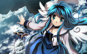 Anime, Flight, Smile, Girl, Tenderness HD wallpaper