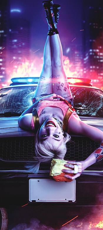 Harley Quin, margotRobie, graph, human_body, HarleyQuinn, birdsofprry HD phone wallpaper