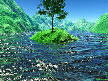Tree, nature, 3d HD wallpaper