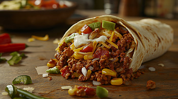 Savory Burrito - Delicious Food Background, food, burrito HD wallpaper