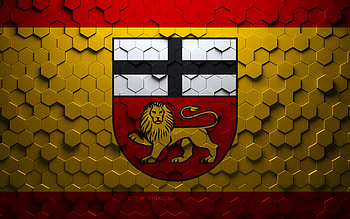 Flag of Bonn, honeycomb art, Bonn hexagons flag, Bonn, 3d hexagons art, Bonn flag HD wallpaper