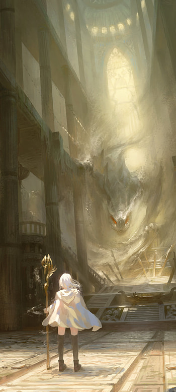 You Must Defeat the Dragon to Enter the Realm, fantasy, dragon HD phone wallpaper