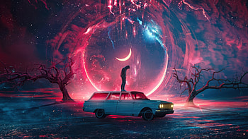 Lost In The Nebula, alone, artist, artwork, digital-art HD wallpaper