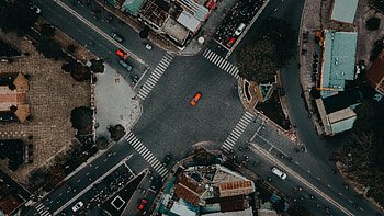 Cities, Auto, Building, View From Above, Road HD wallpaper