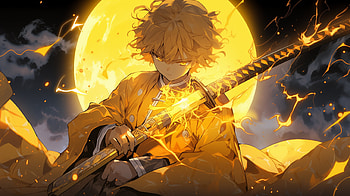 Zenitsu Agatsuma Demon Slayer, Zenitsu Agatsuma, Anime, Demon Slayer: Kimetsu no Yaiba HD wallpaper