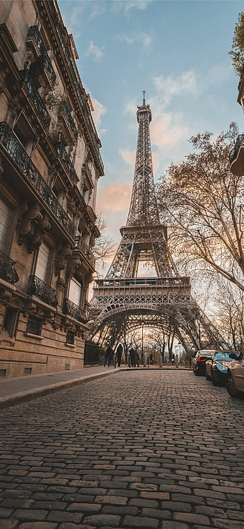 Paris beauty, Eiffel Tower silhouette, , High definition HD phone wallpaper