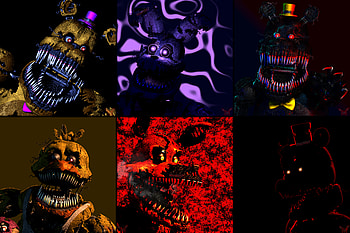 Nightmare Fredbear (Five Nights At Freddy's), Nightmare (Five Nights At Freddy's), Video Game, Five Nights At Freddy's 4 HD wallpaper