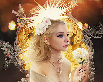 Lovely Girl, face, art, woman, yellow HD wallpaper