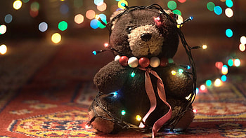 White Christmas Lights HD wallpaper