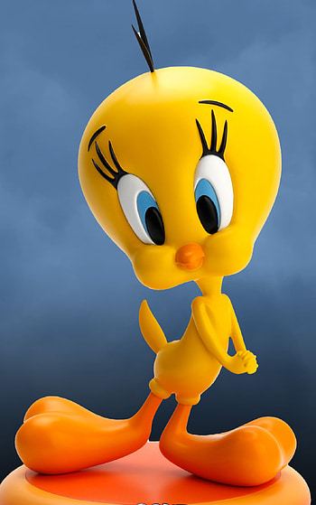 Looney Tunes Tweety Bird, Lebensgroe Statue HD phone wallpaper