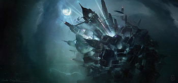 Gothropolis, buildings, artist, artwork, digital-art, deviantart HD wallpaper