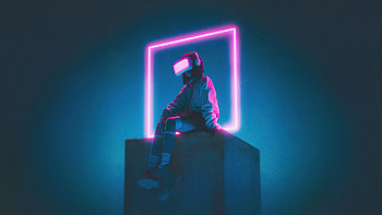Neon Solitude Immersion, artist, artwork, digital-art, neon HD wallpaper