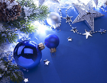 balls bulbs blue white star silver christmas tree cone branches christmas toys new year christmas new HD wallpaper