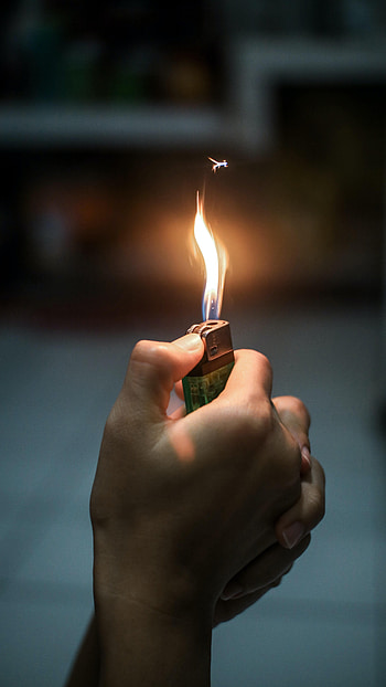 Fire, Hand, Flame, Miscellanea, Miscellaneous, Lighter HD phone wallpaper