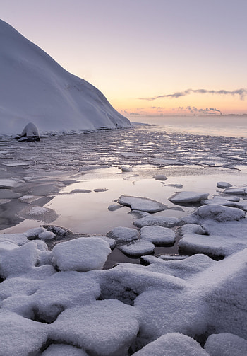 Winter, Nature, Ice, Snow, Lake, Shore, Bank HD phone wallpaper