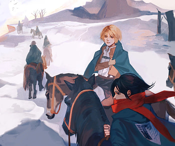 Armin Arlert & Mikasa Ackerman, Mikasa Ackerman, Armin Arlert, Anime, Attack on Titan HD wallpaper