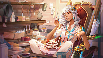 White Hair Qiyana League Of Legends HD wallpaper