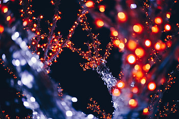 Dark, Glare, Shine, Light, Illumination, Garland, Bokeh, Boquet, Lighting, Garlands, Illuminations HD wallpaper