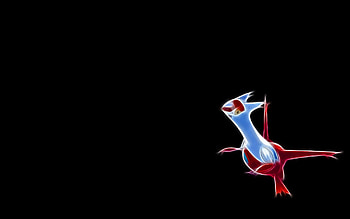 Pokemon Latias fractalius, Black background , quality, Digital art HD wallpaper