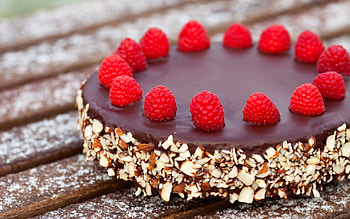 Cake, Cakes, Fruit, Dessert, berry, Raspberries HD wallpaper