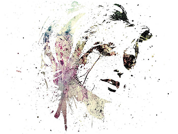 Vector, Spray, Paint, Girl, Portrait HD wallpaper