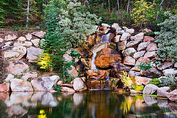 Cove, trees, nature, water, rocks HD wallpaper