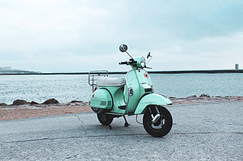 Sea, Motorcycles, Scooter, Street HD wallpaper