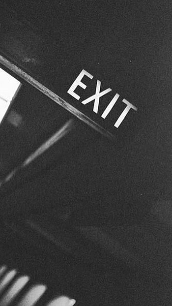 Black Aesthetic, Exit HD phone wallpaper