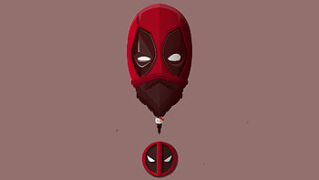 Bearded Deadpool Minimalism, deadpool, minimalism, artist, digital-art, behance, superheroes HD wallpaper