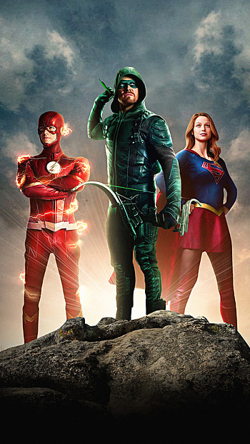 Arrow, Flash, Supergirl, DCTV Trinity, Sony Xperia HD phone wallpaper