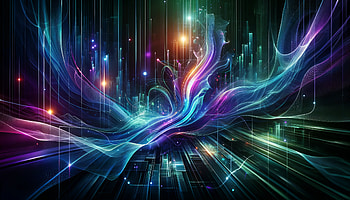 Neon Flux: Cool Abstract Digital Lightscape, Cool, Abstract, Digital Art, colorful HD wallpaper