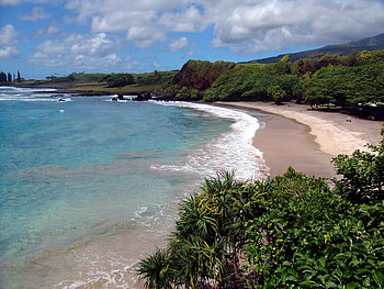 Hamoa Beach, sky, sand, water, beach HD wallpaper
