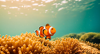 clownfish, sea anemone, coral reef HD wallpaper