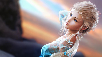 Queen Elsa Fantasy Art, fantasy-girls, artist, artwork, digital-art, deviantart HD wallpaper