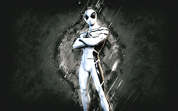 Fortnite Future Foundation Suit Spider-Man Skin, Fortnite, white stone background, Future Foundation Suit Spider-Man, Fortnite skins, Future Foundation Suit Spider-Man Skin, Future Foundation Suit Spider-Man Fortnite, Fortnite characters HD wallpaper