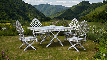 Serene Picnic Table in Ultra, picnic table, outdoor HD wallpaper