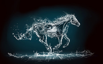 Ghost horse, horse, rendering, abstract, ghost HD wallpaper