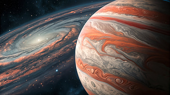 Majestic Gas Giant: A Stunning Ultra, gas giant, space, Jupiter, galaxy, astronomy HD wallpaper
